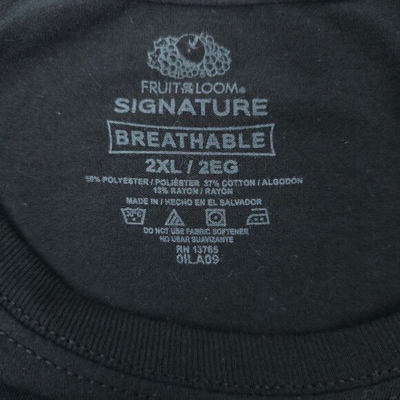 Hunt Hard Graphic T Shirt Mens Size 2XL Retriever Mallard Ducks Flag Tee Black - Picture 7 of 15